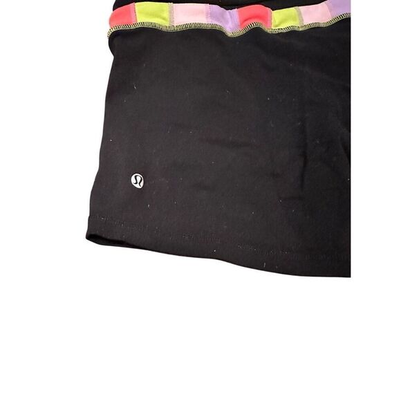 Lululemon reversible biker shorts black sz 8 women’s active workout - Picture 8 of 8